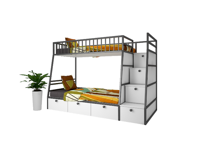 Ảnh 5: Mẫu giường tầng sắt có tủ giúp không gian được tối ưu diện tích ( Nguồn: Internet)