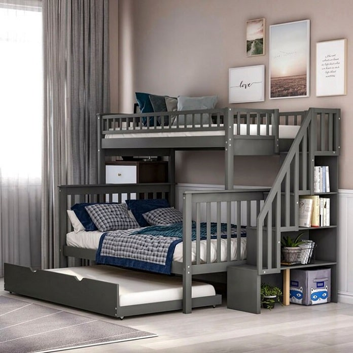Ảnh 7: Mẫu giường tầng sắt thông minh giúp bạn trải nghiệm nhiều tính năng trong 1 ( Nguồn: Internet)