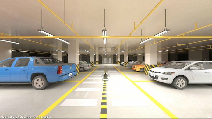 Ảnh 8: Tầng hầm để xe này có hệ thống ánh sáng đạt tiêu chuẩn thiết kế tầng hầm để xe