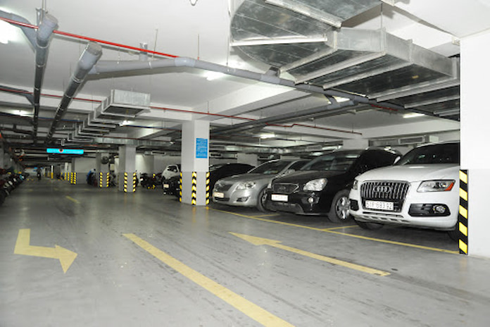 Ảnh 9: Một mẫu tầng hầm được thiết kế khoa học của khu vực xe ô tô đạt tiêu chuẩn thiết kế tầng hầm để xe