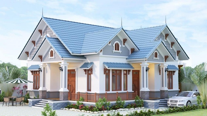 Kiến trúc nhà mái Thái mang đậm phong cách hiện đại và thẩm mỹ