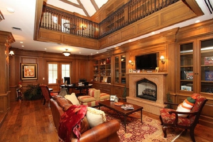 Ảnh 24: Phong cách thiết kế phòng khách bằng gỗ nhiều chi tiết chạm trổ đẹp mắt