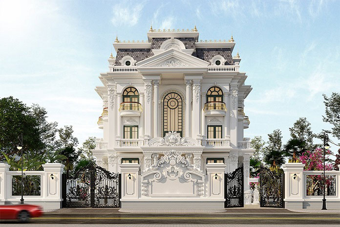 Hình 3: Mẫu cổng biệt thự tân cổ điển phù hợp với biệt thự phong cách Pháp