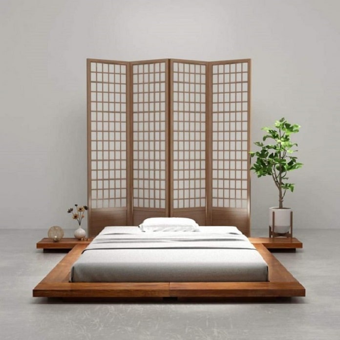 Trang trí ngăn đầu giường phong cách Nhật Bản 1