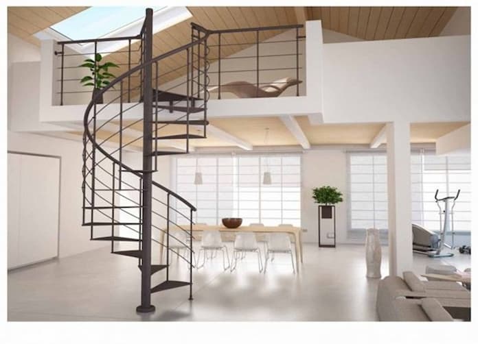 Ảnh 12: Cầu thang xoắn là lựa chọn tối ưu nhất cho căn nhà ống 2 tầng 