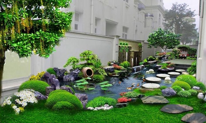 Các mẫu tiểu cảnh sân vườn đẹp theo phong thủy tăng may mắn tài lộc |  Cleanipedia
