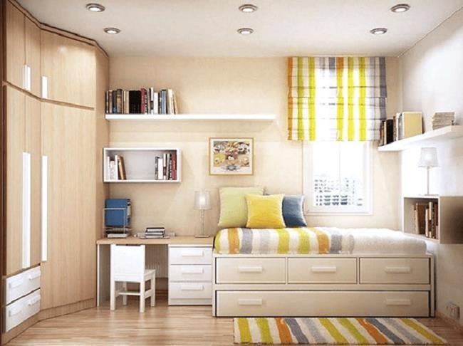 Cải thiện không gian phòng ngủ bằng cách trang trí nội thất sẽ làm cho căn phòng trở nên rộng rãi hơn.