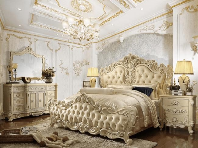 Phòng ngủ được thiết kế theo phong cách sang trọng.