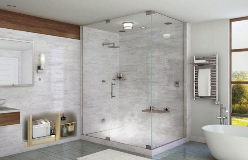 Một không gian chung được dành riêng cho mẫu nhà tắm và nhà vệ sinh, tuy nhiên thiết kế vẫn giữ được tính độc đáo và riêng biệt cho từng phòng.