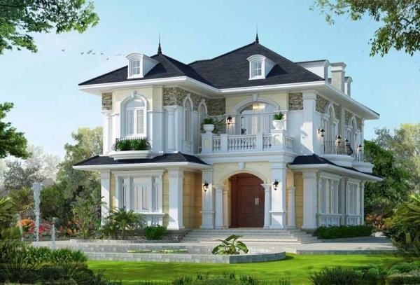 Chỉ với số tiền 600 triệu đồng, bạn có thể sở hữu một ngôi nhà 2 tầng kiểu chữ L với phong cách châu Âu độc đáo.